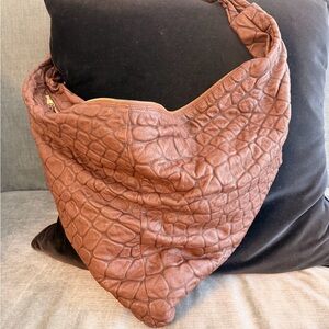 Vintage Brown Fendi triangular shoulder bag